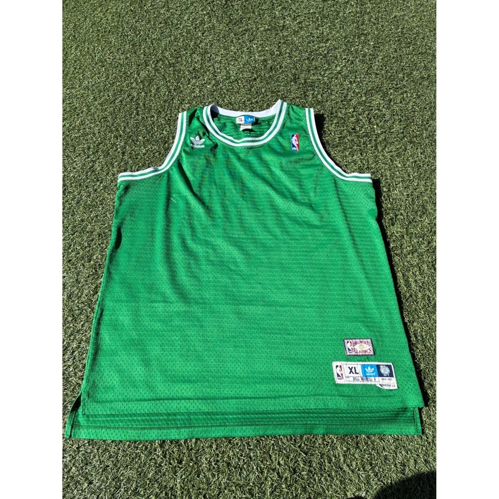 Adidas Hardwood Classics Bill Russell Boston Celtics Jersey XL Green Basketball‎